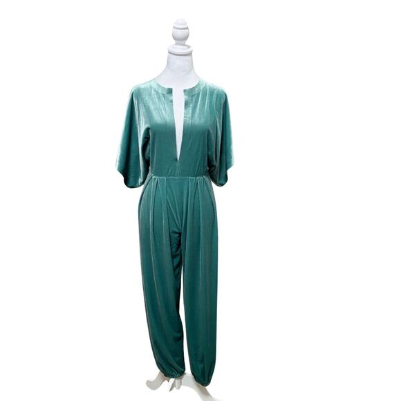 Norma Kamali Rectangle Jog Suit XS Green NEW - Picture 3 of 9